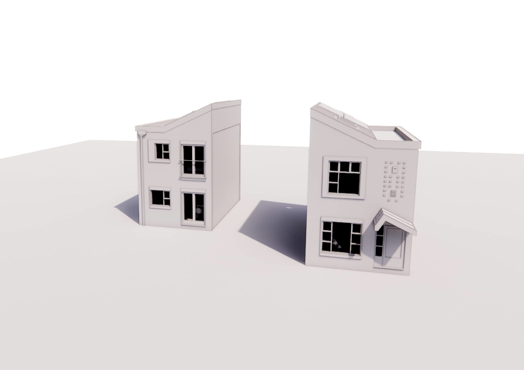 a computer rendered of the concept houses.